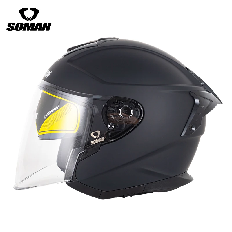 新品　SOMAN フルフェイスヘルメット ブラック DOT認証 新品 SOMAN フルフェイスヘルメット ブラック DOT認証 Soman-男性と