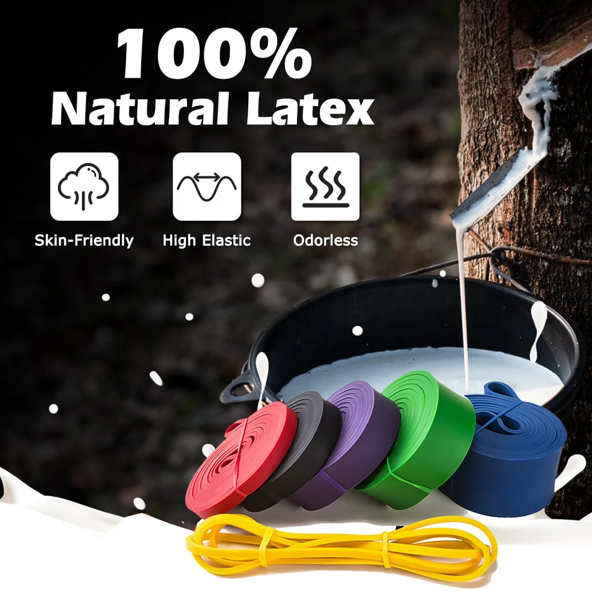 Zakerda Latex Resistance Bands Set Pull up Assistant Fitness Bands for  Strength Training Workout Yoga and Gym Exercise at Home