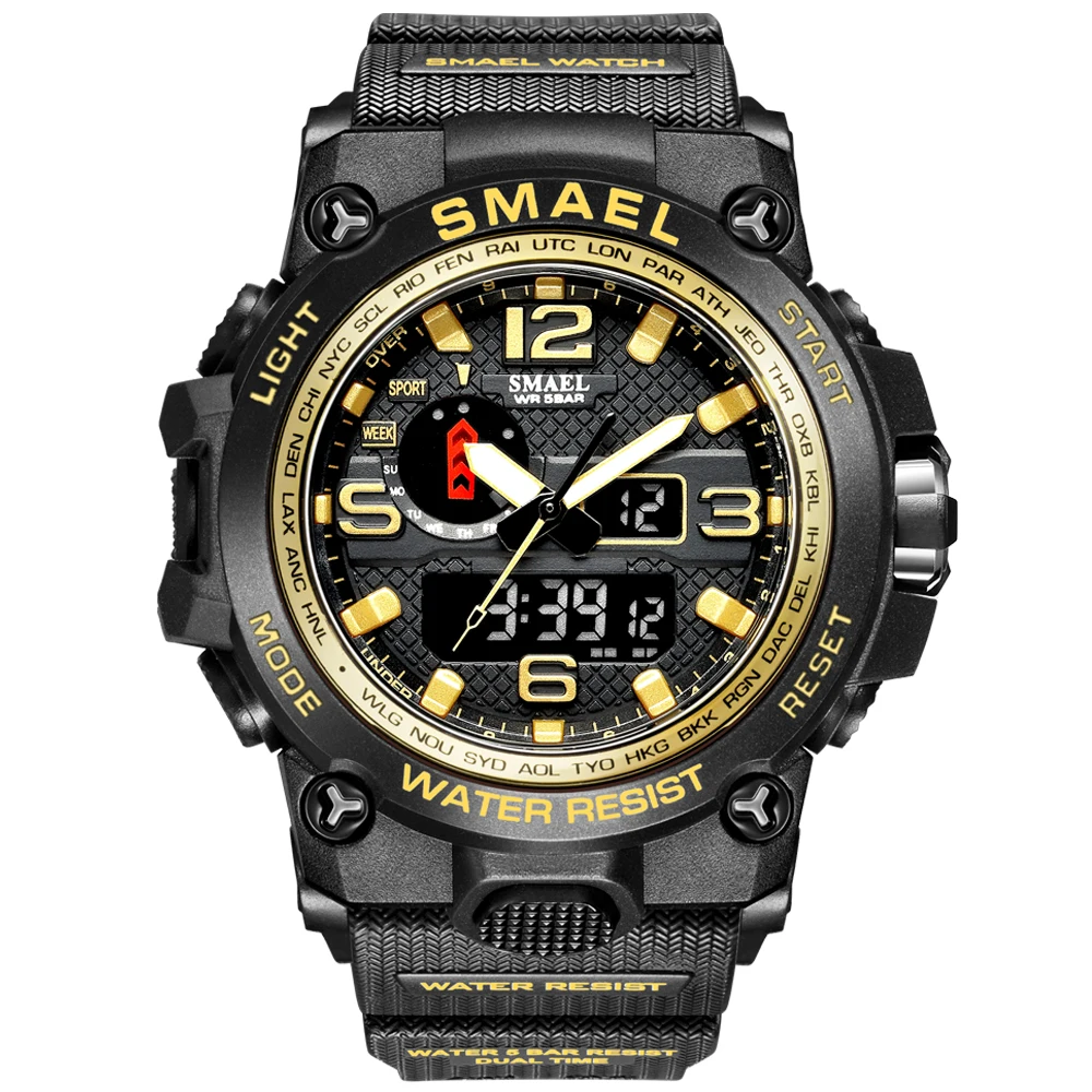 Watch for Man Brand 2022 SMAEL 1545D Sport Watch Analog and Digital Watch  for Men