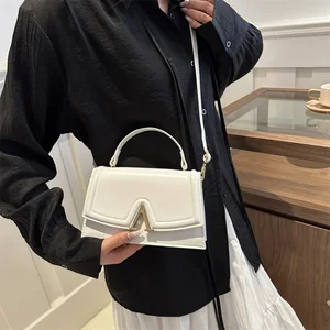 Classic Shoulder Bag Lightweight PU Purse with Magnetic Flap Adjustable Strap for Work Commuting  Shopping Handbag