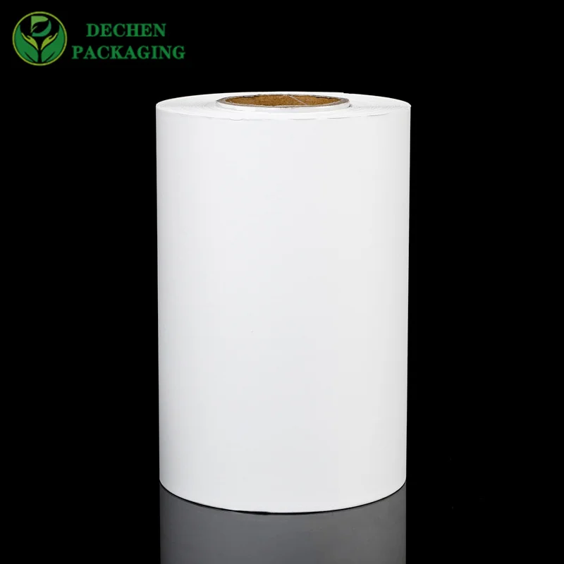 White Rolling Sugar/Paper/Salt Sachet Coated Paper PE Paper/Poly Coated Paper Roll For Packing Sugar