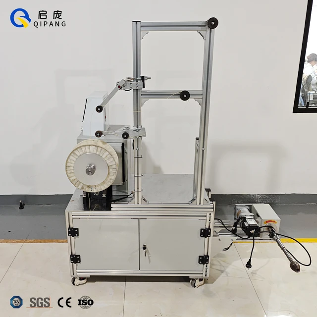 QIPANG Manufacturer Automatic  Electric Power Cables Active Pay off Rewinding Machine PLC Flat Aluminum Wire Take-up Machine