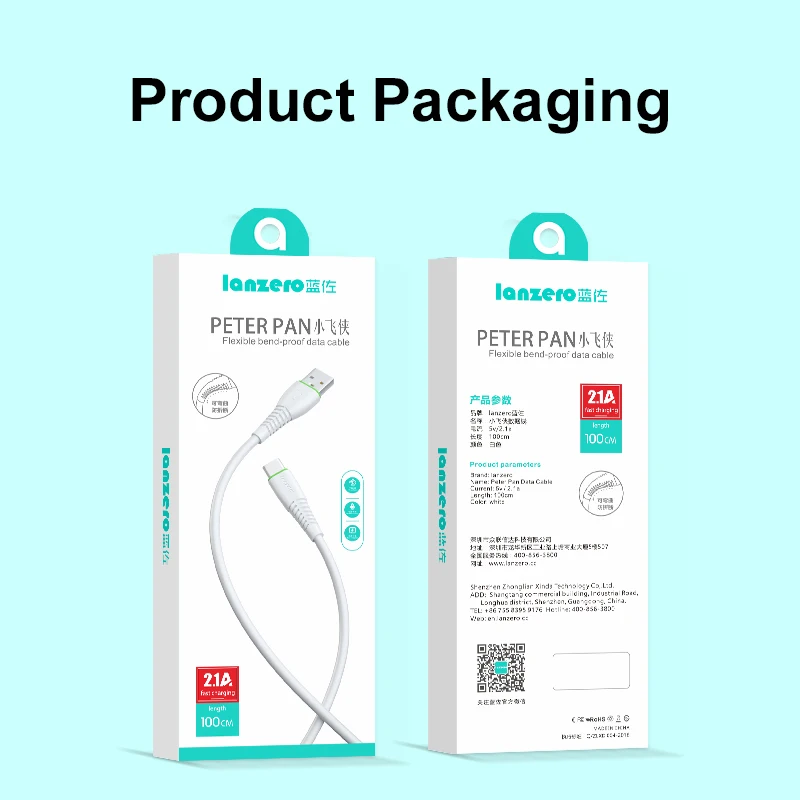 Lanzero High Quality Charging Data Mini Type C Micro Usb Cable