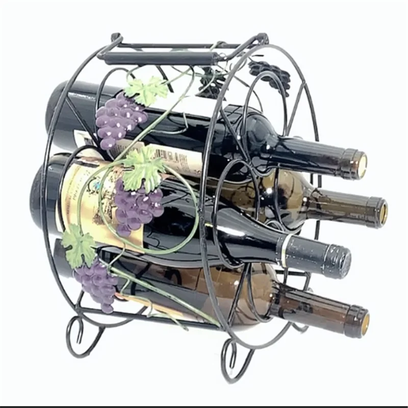 
Железная современная 4 бутылки уникальная металлическая стойка для вина, держатель для винной пробки 