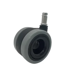 High Quality Grey Insert Stem Hollow No Noise Corrosion Resistant PU Casters 2.5 inch Wheel NO 2