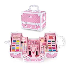 EPT Wholesale Cosmetic Kit Suitcase Beauty Toys Set Kids Pretend Play Real Make-up Sets Cosmetics Box Toy for Girls