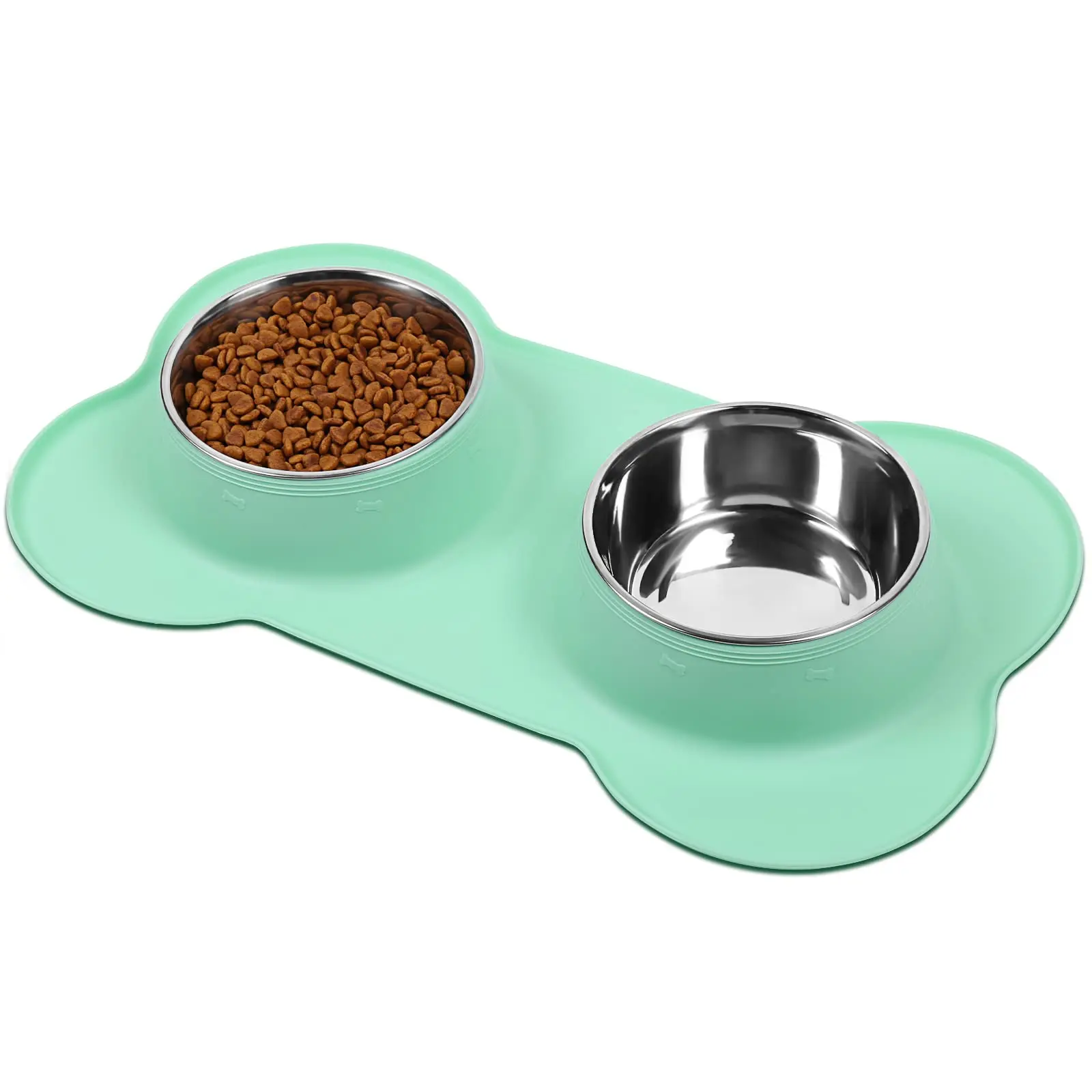 Wholesale Stainless Steel Food Feeding Pet Bowls Double Feeder Dog Cat