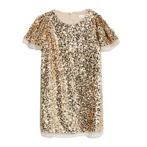 Hot Sale Summer Girls Sequin Princess Dresses for Party Birthday Celebration Catwalk