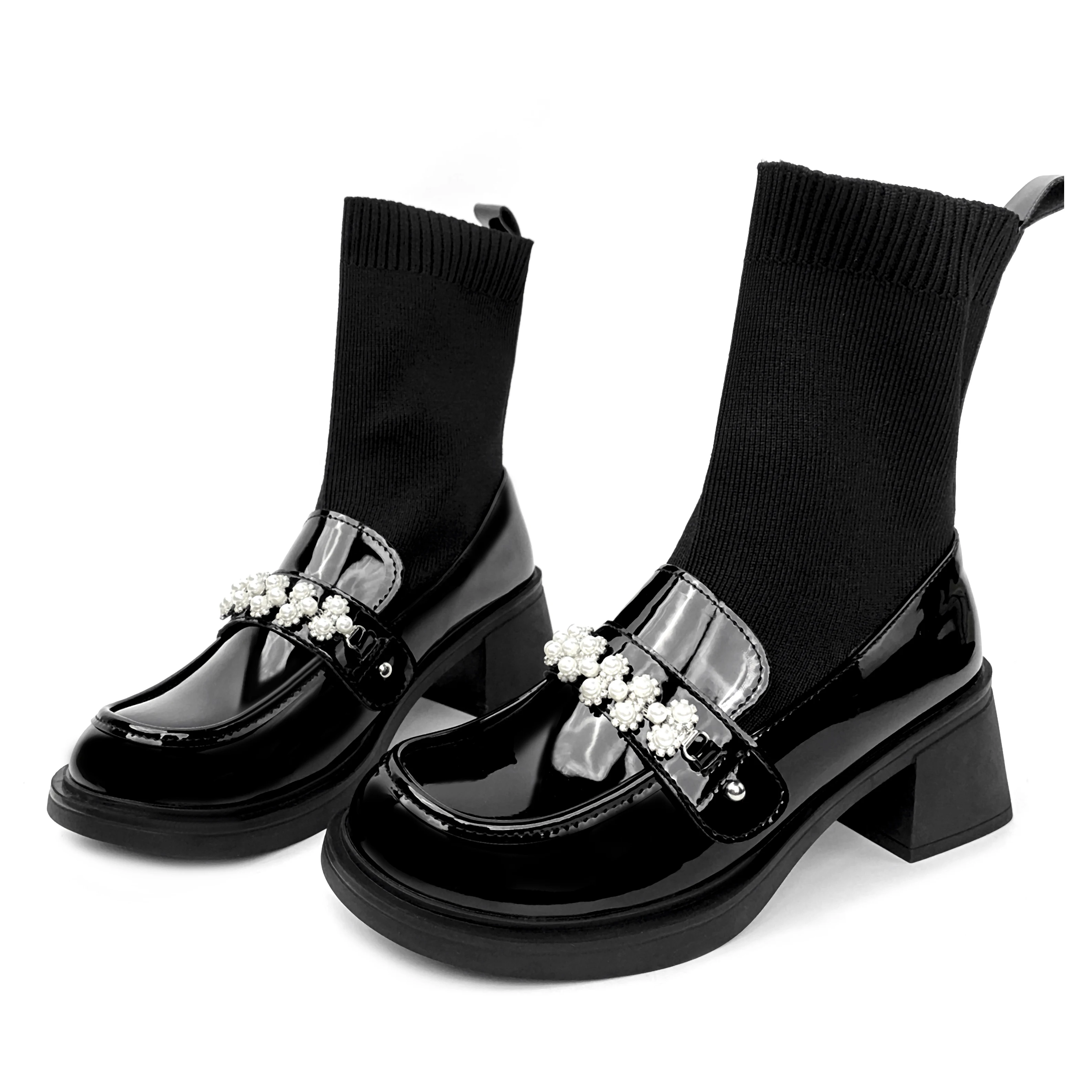 Fashion Custom Metal Buckle Solid Color Designer Women Ankle Boots High  Heel Leather Women Genuine Leather Luxury Platform Boots