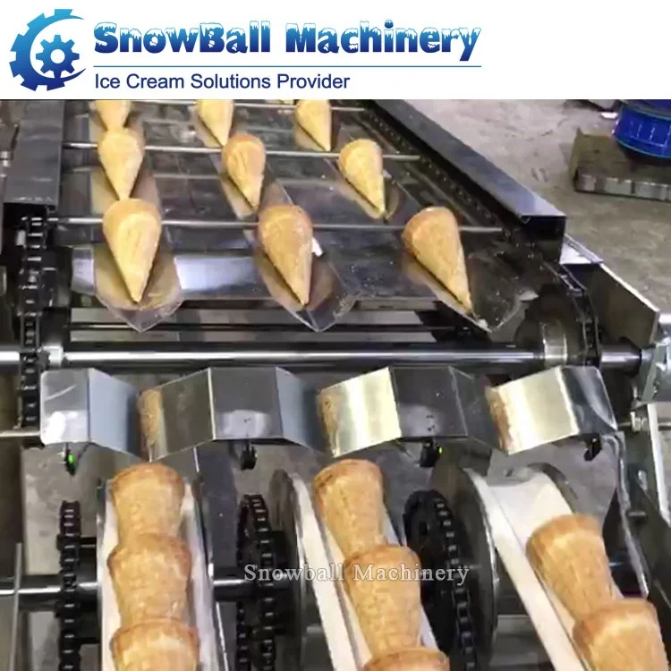 Rotary Rolling Sugar Cone Baking Ice Cream Poke Cornet Rolled Cones Making Machine
