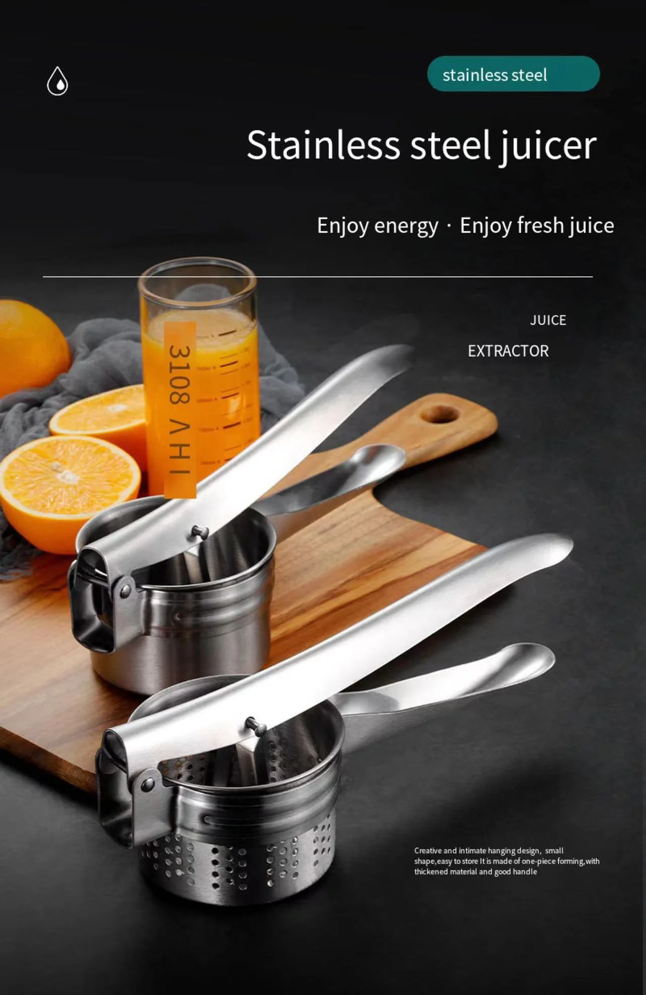 OBALY Lemon Squeezer – 304 Stainless Steel Hand Juicer With Extended Handle & Free Zester Tool (Heavy Duty Citrus Press For Lemon, Lime, Orange) - View #8