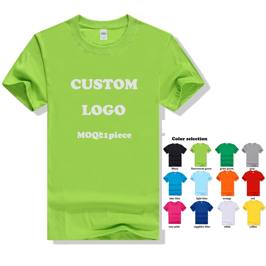 Wholesale 100 Cotton Blank Oneck T Shirt Customize Print Logo Tshirt