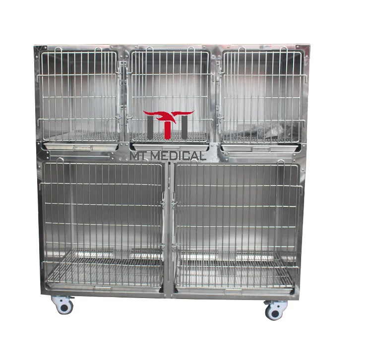 獣医用304ステンレス製ペットケージ｜猫犬用風防動物用ケージ