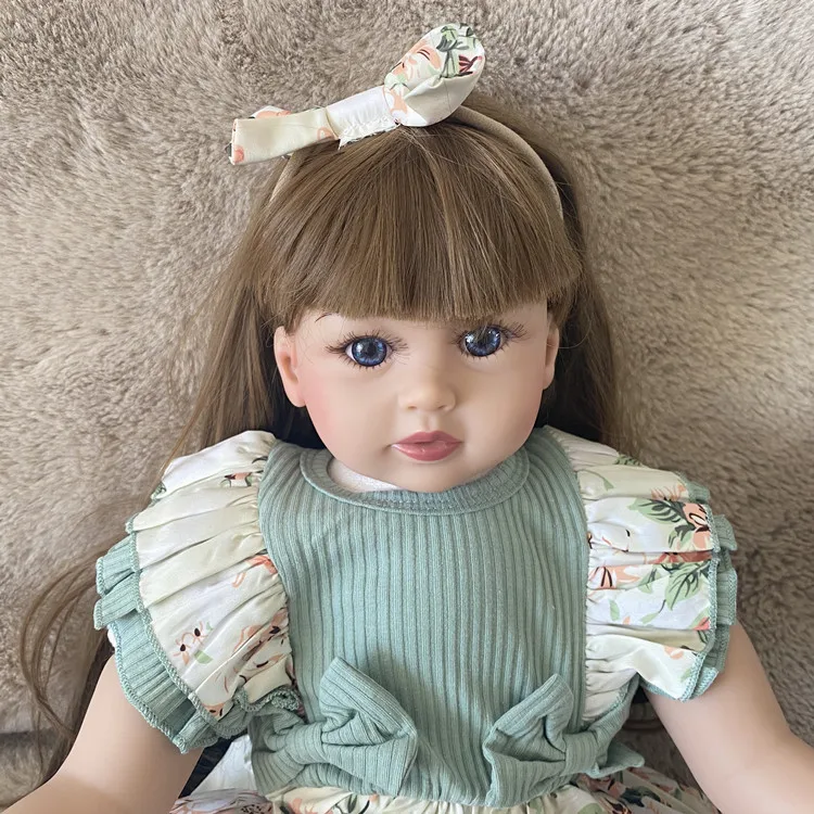 Cheap Price Reborn Doll with Long Hair Manufacture Soft Full Silicone Newborn Dolls for Girl Look Real Reborn Doll Silicone Baby