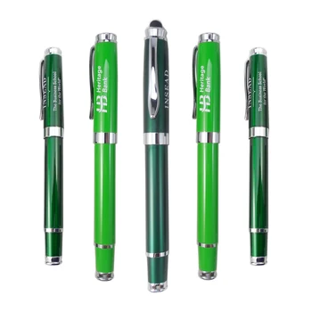 Executive Green Pen Heavy Metal Signature Pen 2 in 1 Capacitive Stylus Pen For Gift