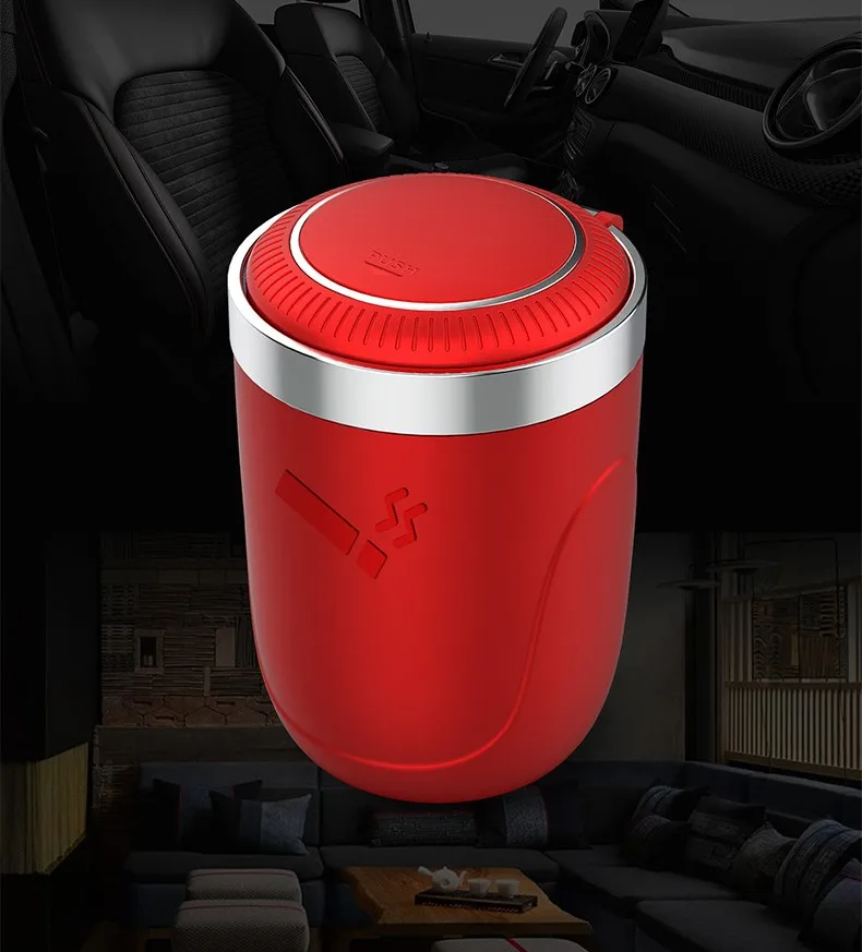 Factory Wholesale Stainless Steel Liner Inside Ashtray Portable Car