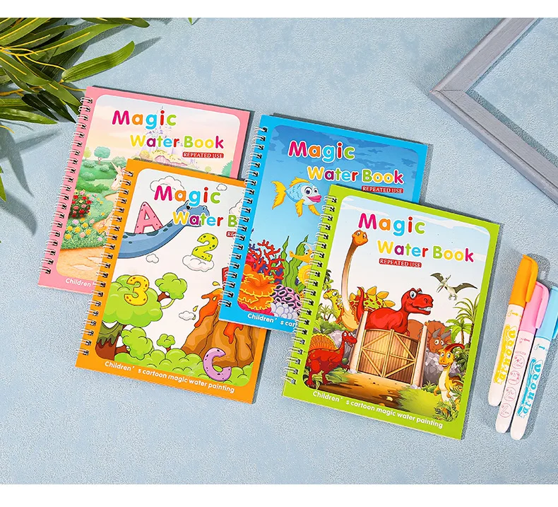 product children magic water painting book reusable colouring book for kids rrawing book printing service-26