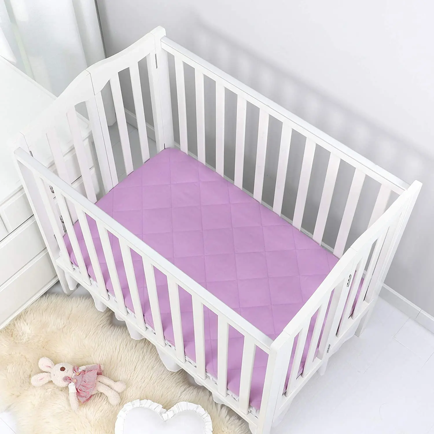 Дышащий стеганый лист лавандового цвета, 39x27x5 дюймов