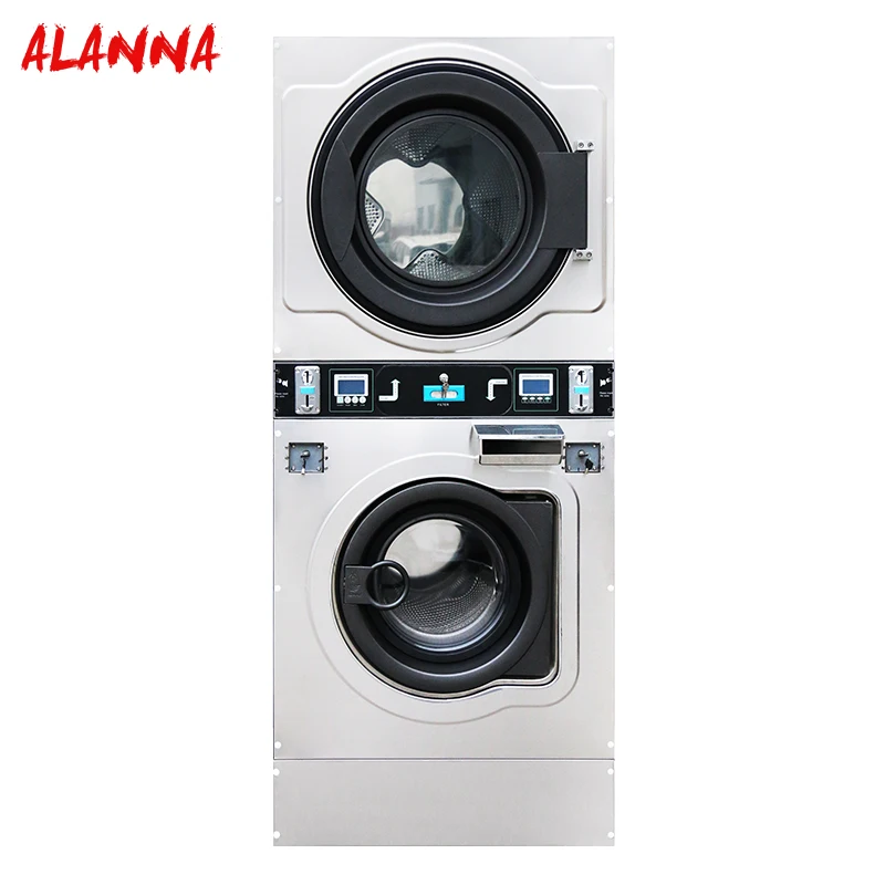 ALANNA Top Popular Laundry Washing Machine for Commercial Use Coin/card/token Washing Machine Dryer