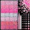 28 grilles rose + perle