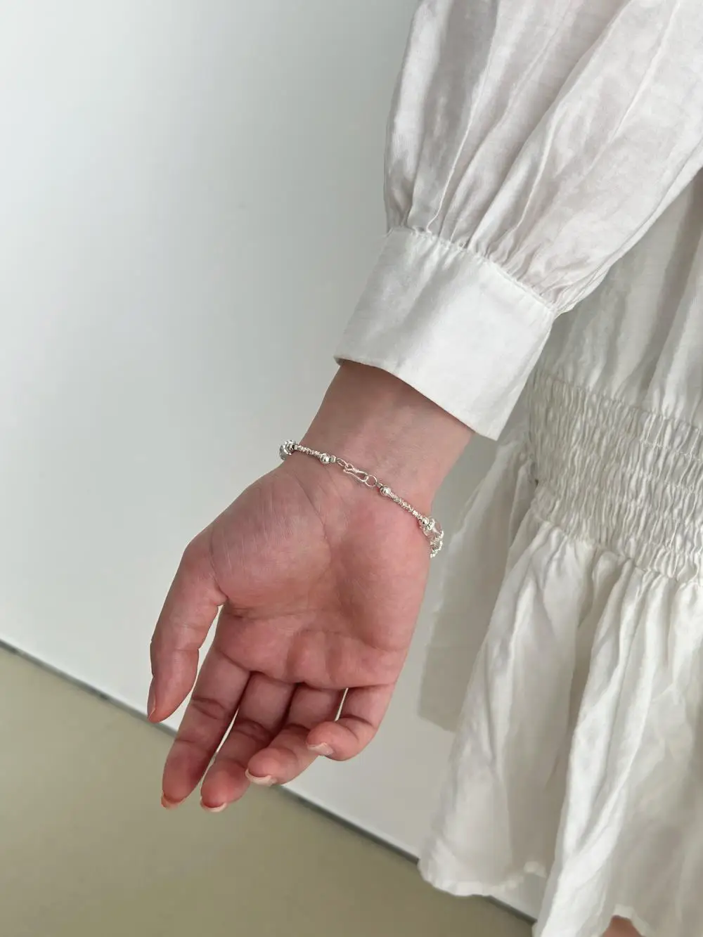 KAKODIY Daily Clear Crystal Beaded Charm 925 Sterling Silver Women's Bracelet Jewelry detail 2