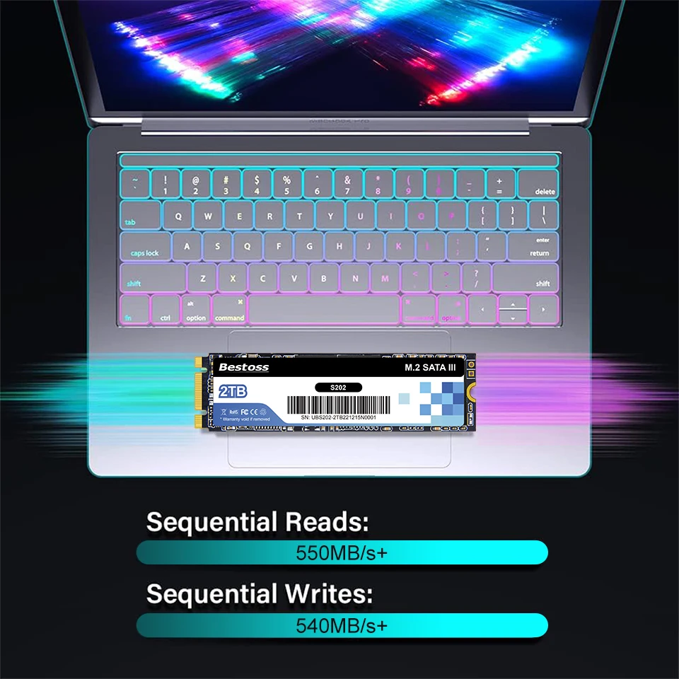 Bestoss SSD 2TB Solid State Drive M.2 2280 1TB 128GB 256GB 512GB M2 SSD for Desktop Laptop