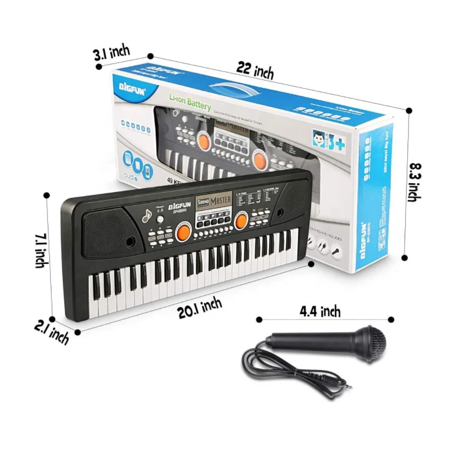 SHTFFW Orgue électronique de Silicone, imperméable, Pliable, Portable 49  Key Piano numérique, organe électronique laminé à la Main : :  Instruments de musique et Sono