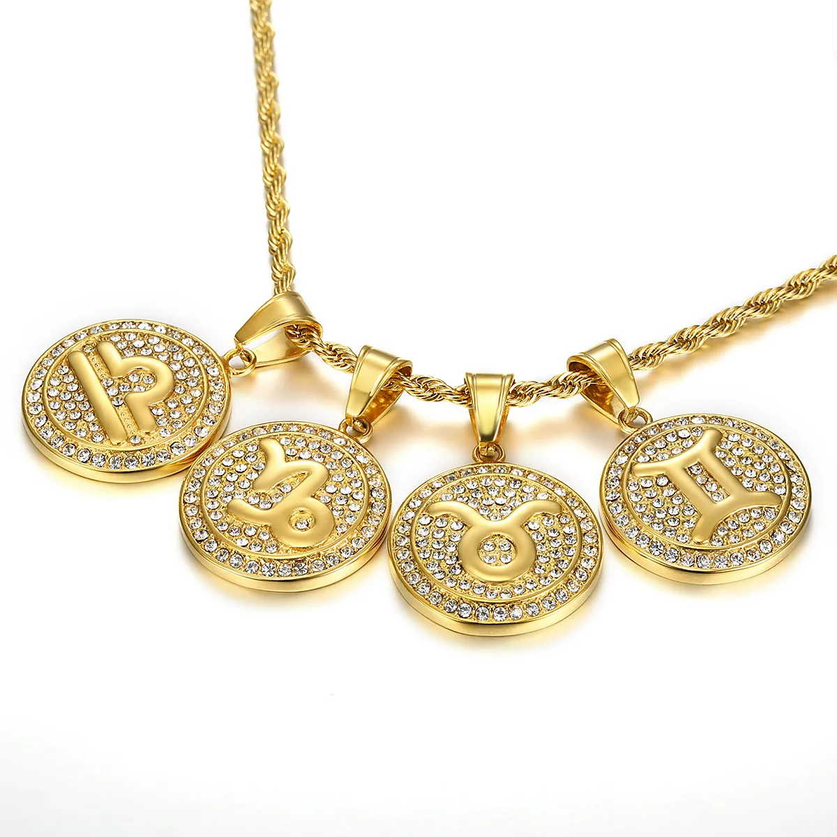Gold Plated Crystal Stainless Steel 