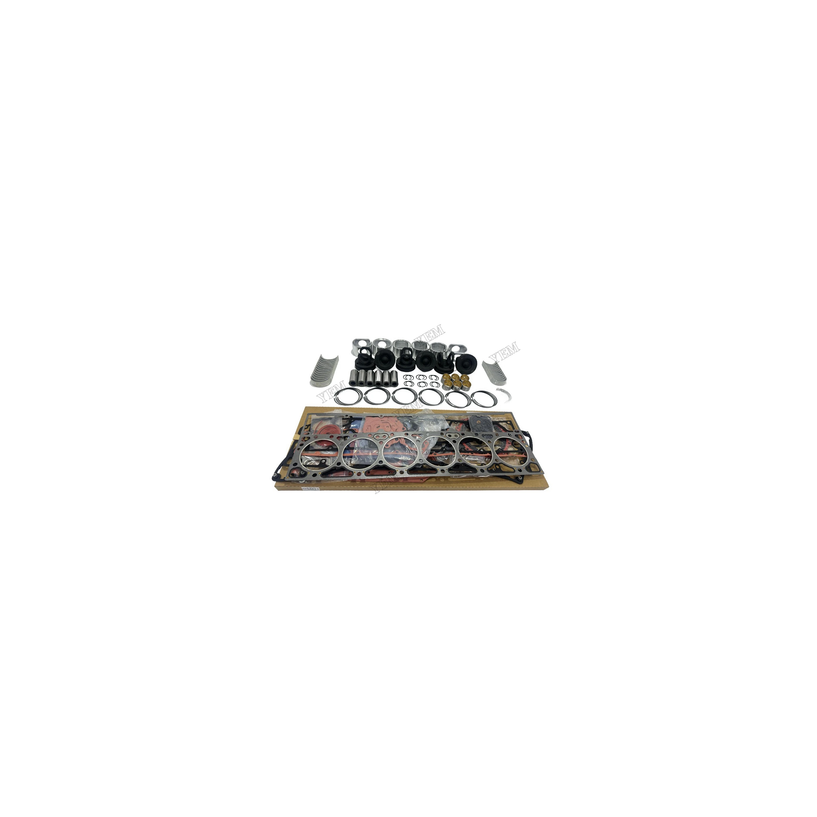 Rebuild Kit With Cylinder Gaskets Piston Rings Bearings Compatible for M11 Heavy Equipment Engine Parts