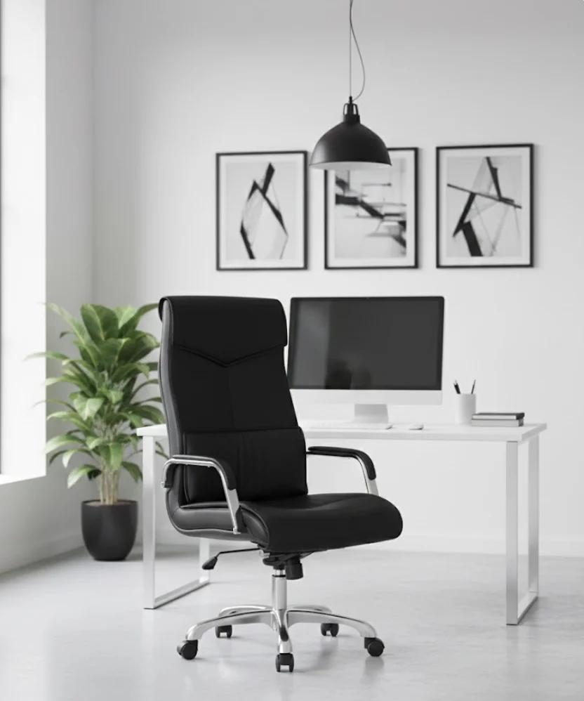 Modern Ergonomic Executive Leather Computer Chair with Adjustable Height 2