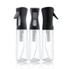 Botella transparente con pulverizador negro