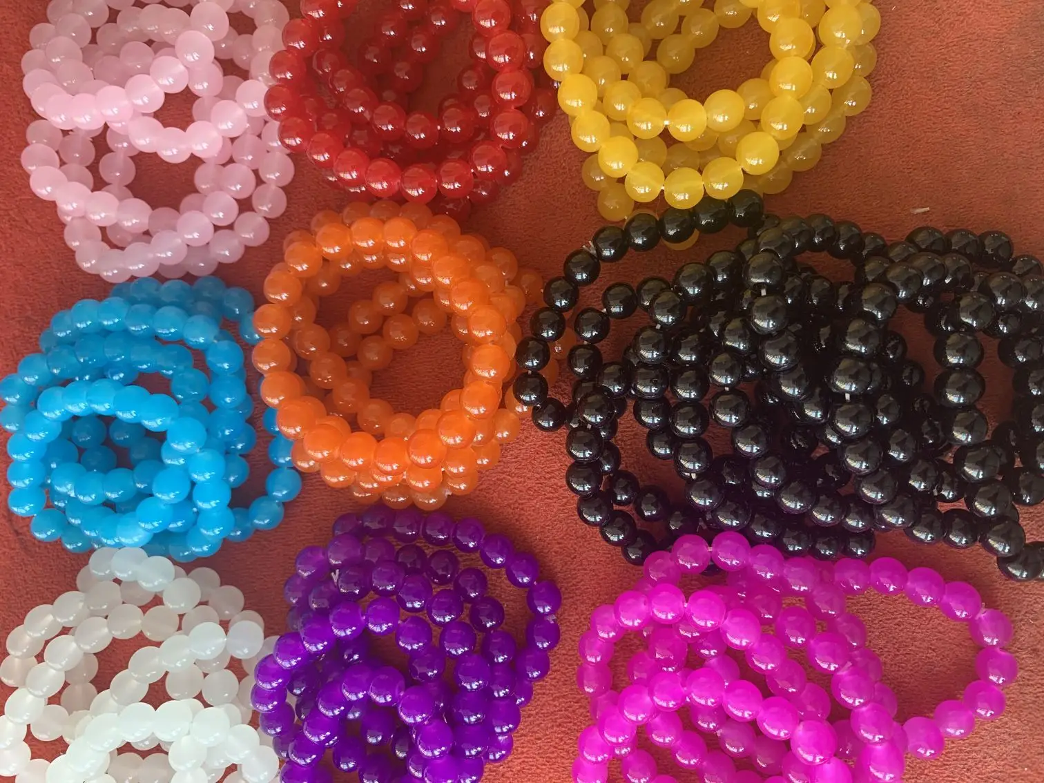 10mm Men Women Large glass Semi-precious Stone beaded bracelets Custom DIY glass bracelets can add charm for jewelry making