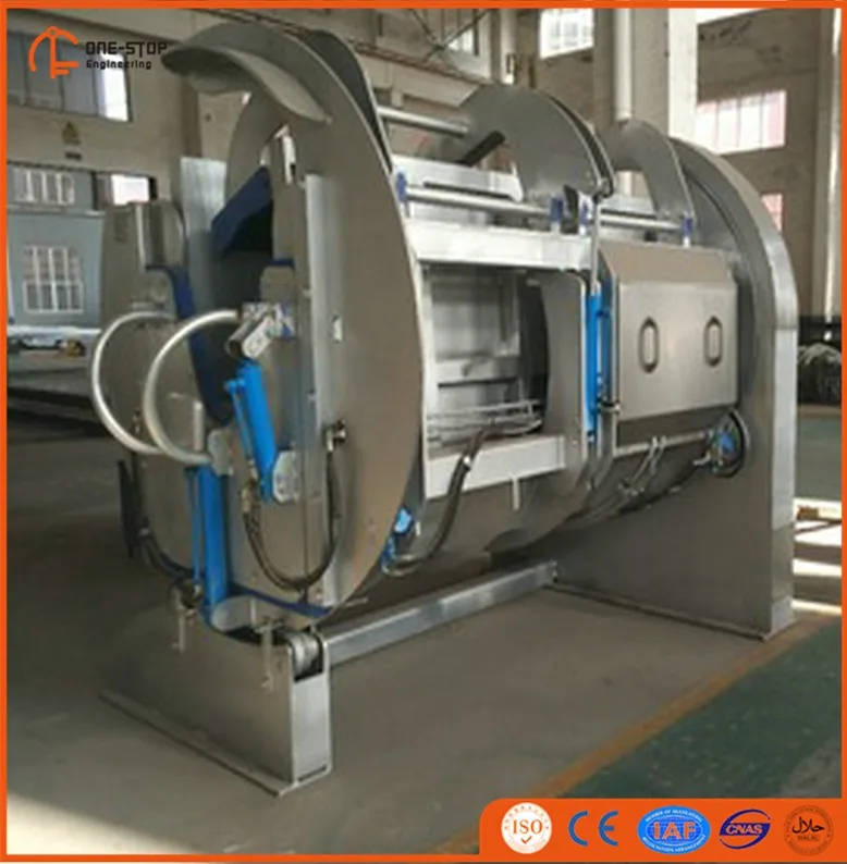 Ritualized slaughter box for cattle slaughtering rituals professionally used in halal slaughterhouses and meat processing plants