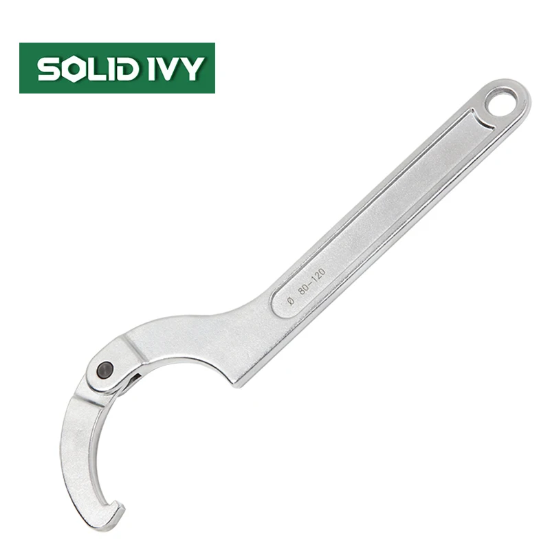 Adjustable Hook Wrench C Spanner 19 175mm For Slotted Retaining Rings 4pc 