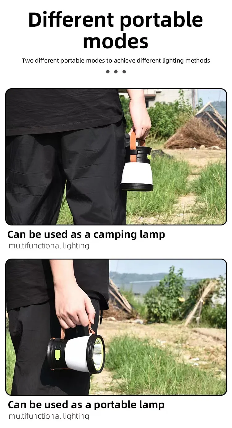 Portable Outdoor Waterproof Solar LED Camping Lantern Rechargeable Hand Emergency Light  Flashlights Hiking Tent Lamp supplier