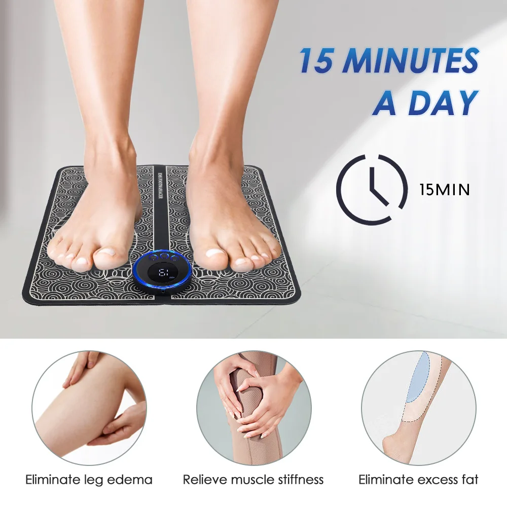 Custom Logo Foot Reflexology Tools Pressure Point Relax Feet Leg Relief Pain Foot Massage Mat With Remote Control