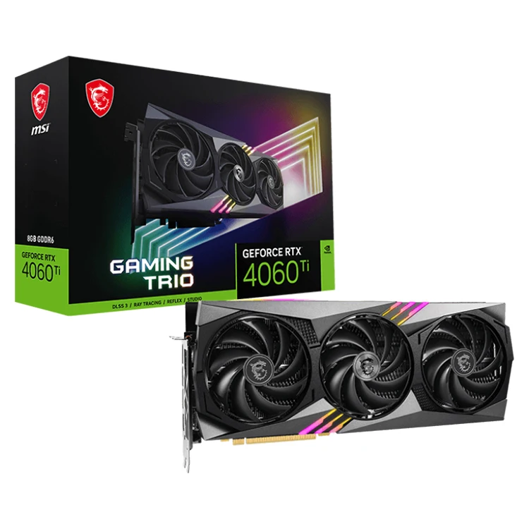 MSI GeForce RTX 4060 Ti GAMING TRIO 8G Graphics Card With 8GB