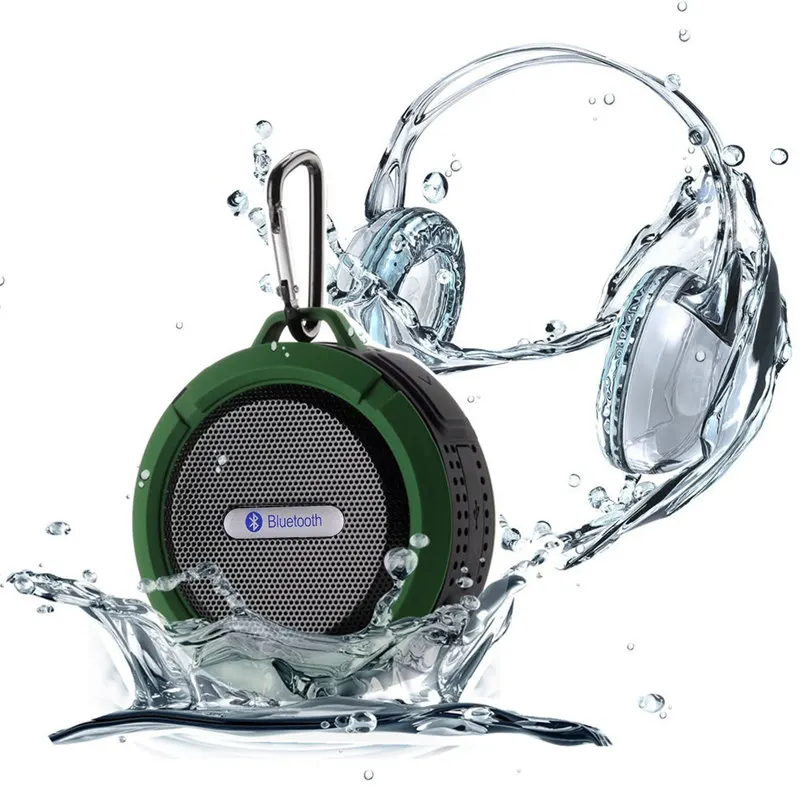 C6 Bluetooth Speaker Wireless TF Card Handsfree Suction Cup Portable Music USB IPX6 Waterproof Speaker - ANKUX.COM