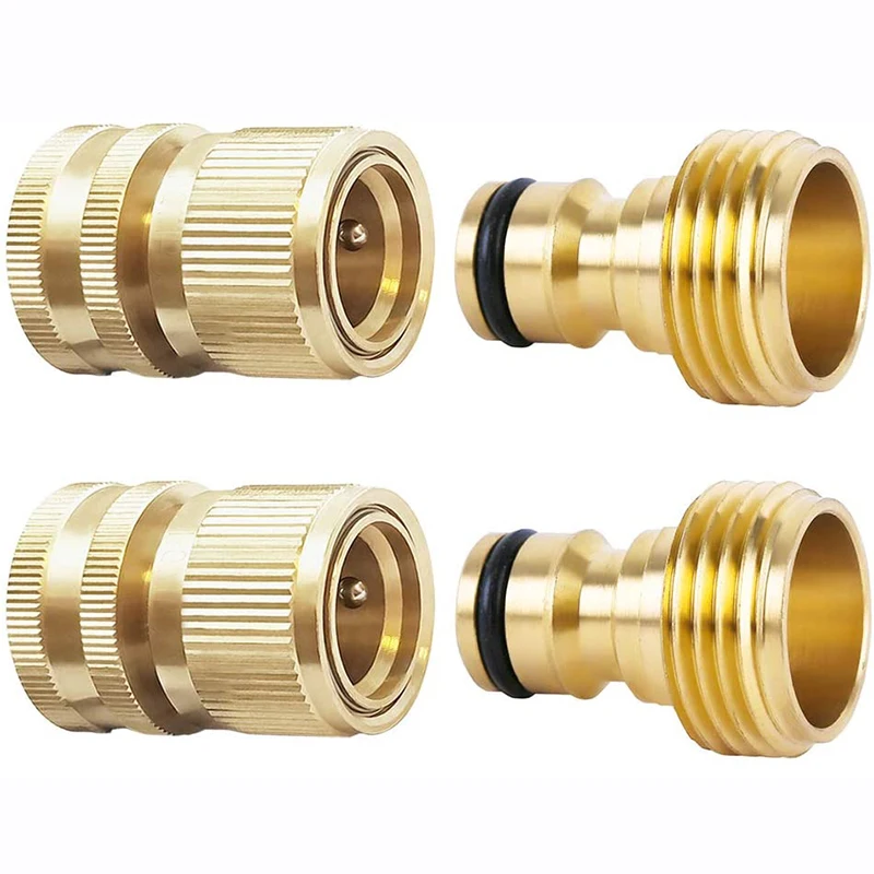 Factory Garden Hose Quick Connector Brass Faucets Water Hose Fitting Female And Male Adapter 7285