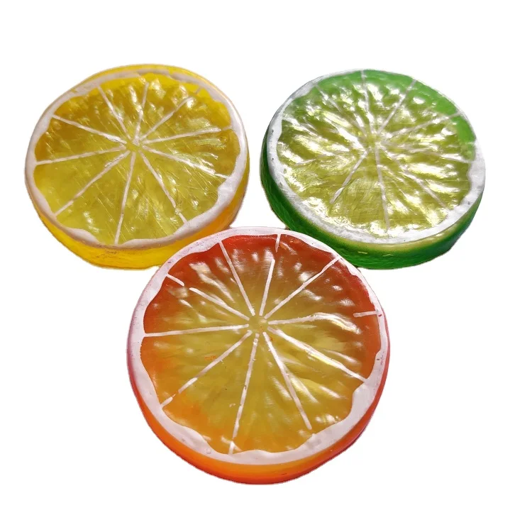 10pcs\lot New Artificial Plastic Lemon Slices Lifelike Decorative Fruit