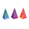 กรวยสามเหลี่ยมสีฟ้า สีเขียว สีแดง 3 ชิ้น