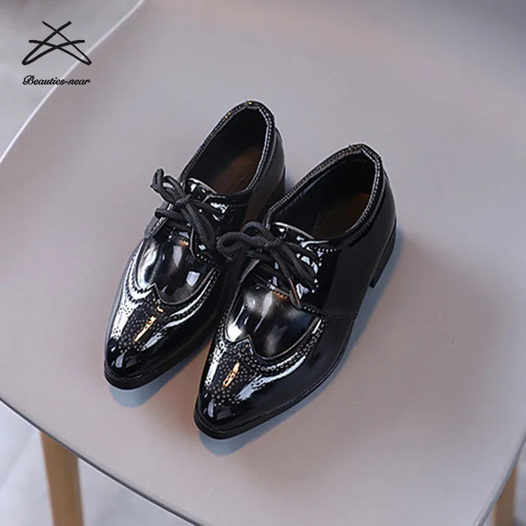 Pointed Toe Boys Pointed School Shoes Shein Children Plain White