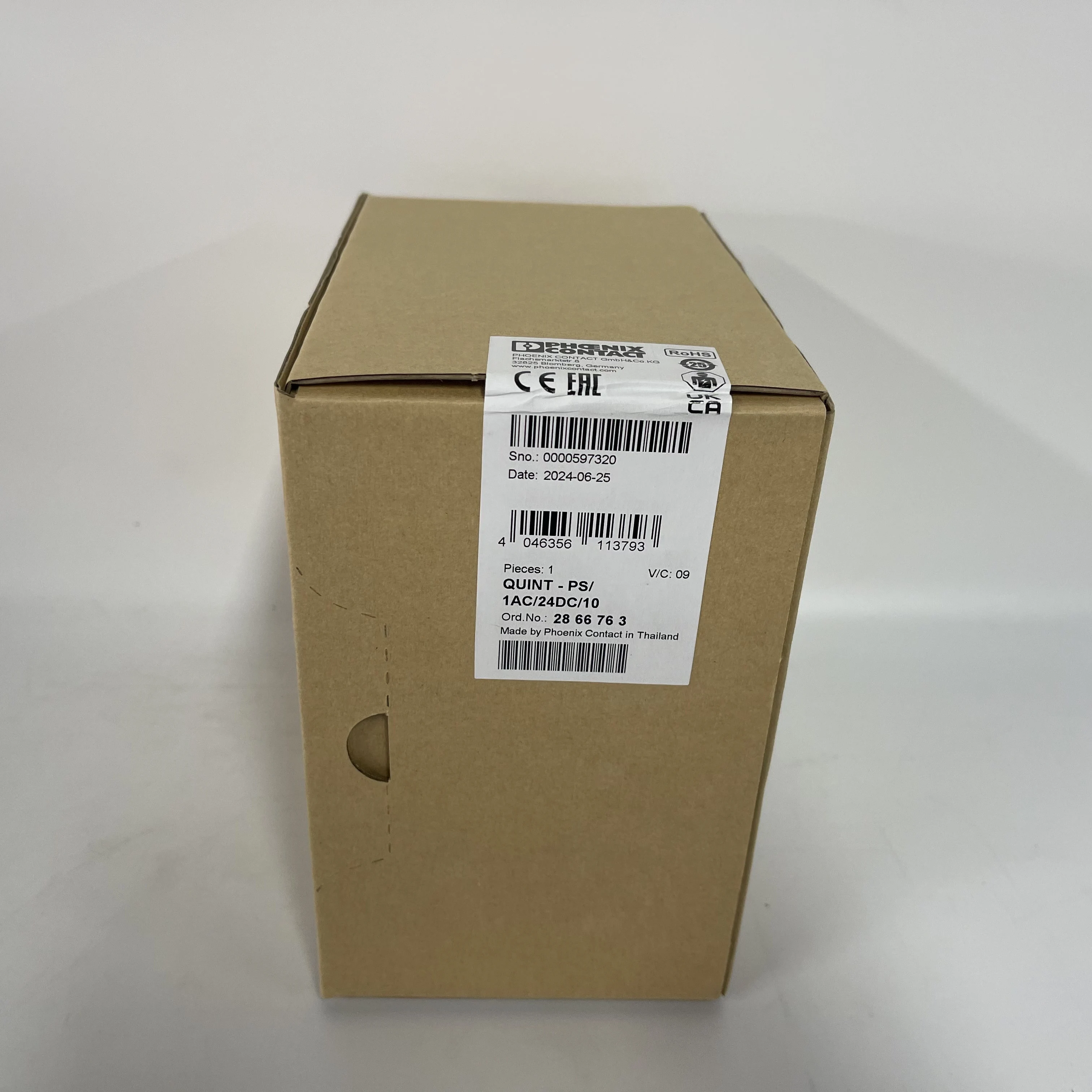 PHOENIX CONTACT Switched-Mode Power Supply QUINT-PS/1AC/24DC/10 2866763