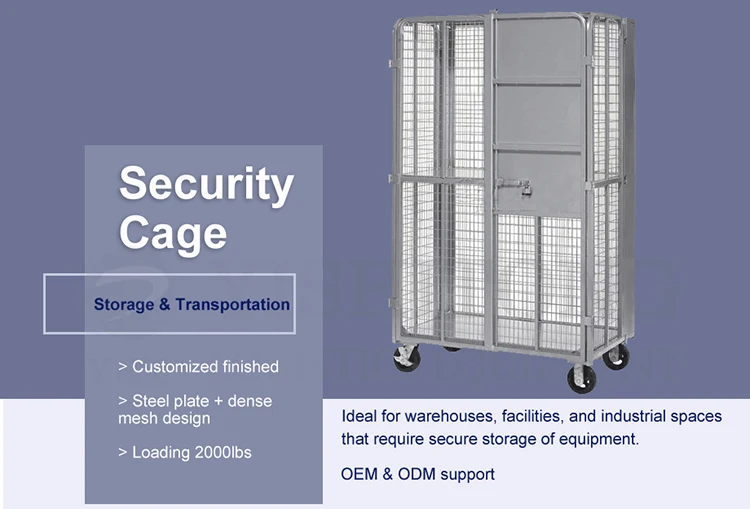 Lockable Racks Security Galvanized Folding Lockable Safe Transport Locker Wire Mesh Security ...