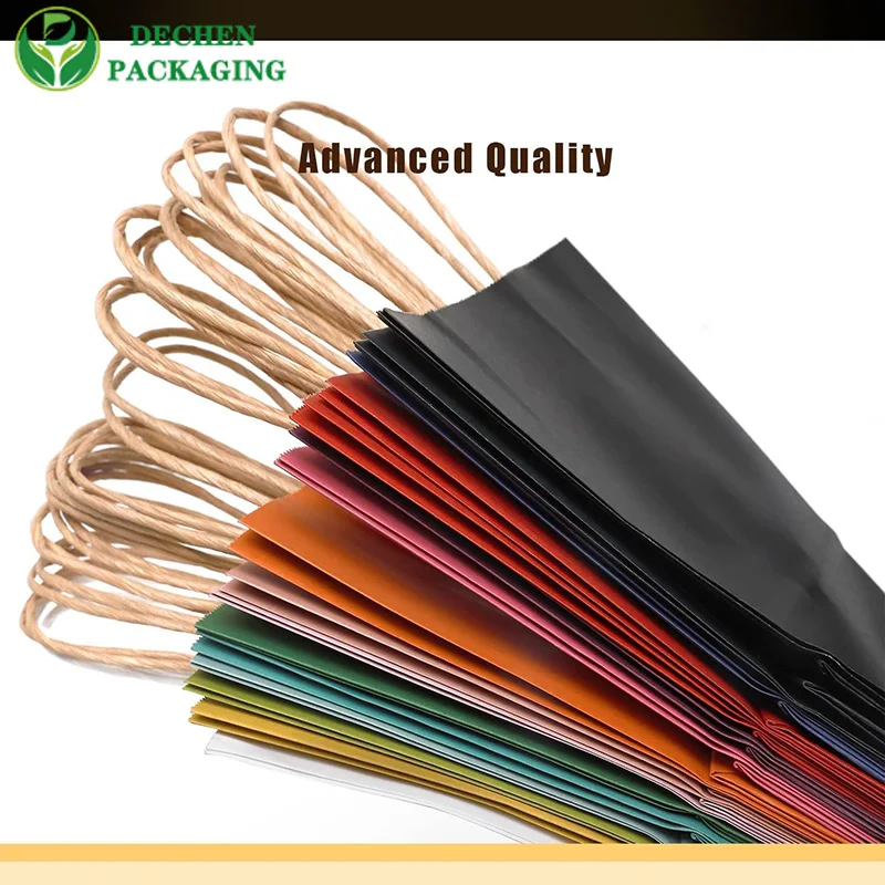 Heavy Duty Brown Kraft Paper Bags with Reinforced Handles