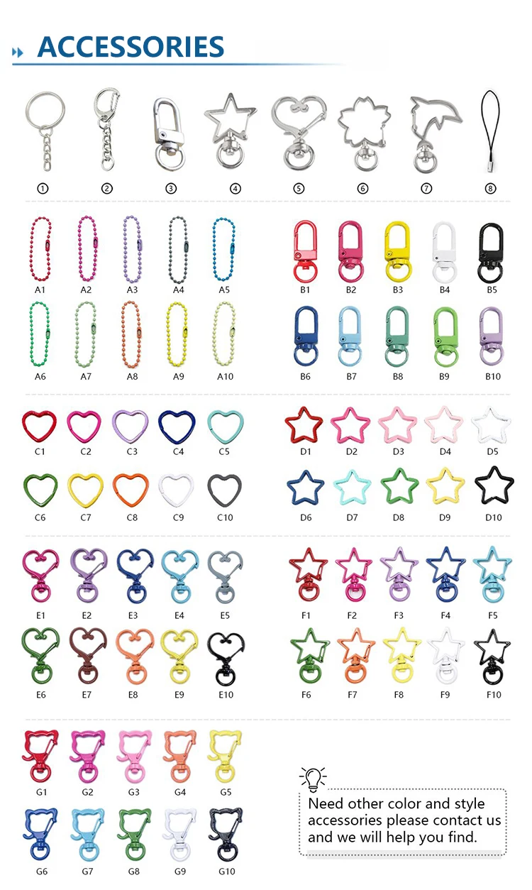 Custom printed magnetic heart clear epoxy acrylic keychain charm anime acrylic key rings