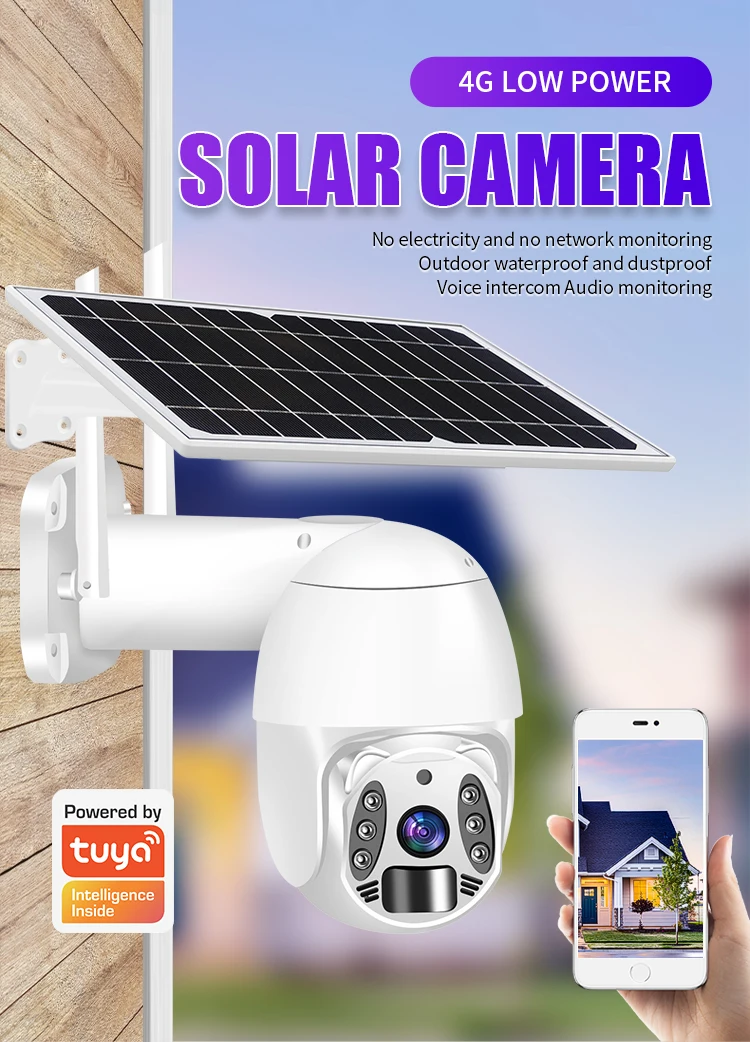 Gsm 4g Sim Card 3mp Ip Camera Wifi Solar Panel Battery Security Camera ...