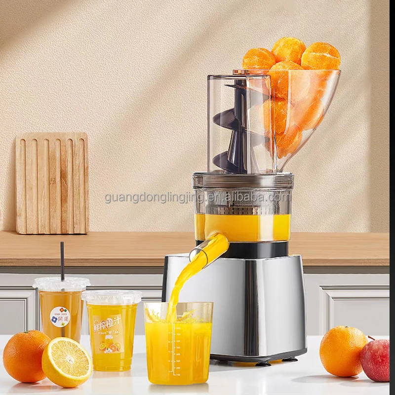 300W Hand-Free Wide Feed Hopper Commercial Fruits Apple Cold Press