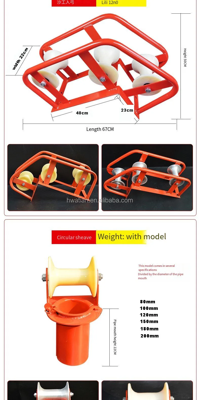 Stringing Line Roller Pulley Bridge Cable Block