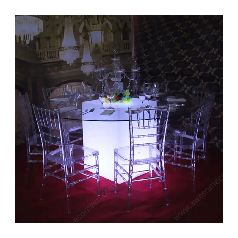 Acrylic Led Catering Display Table Stand